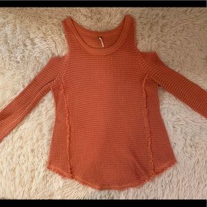 Free People Cutout Shoulder Sweater Sz S